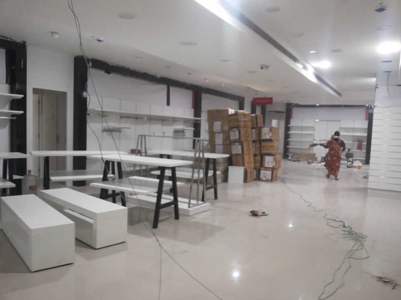 The retail store is almost ready