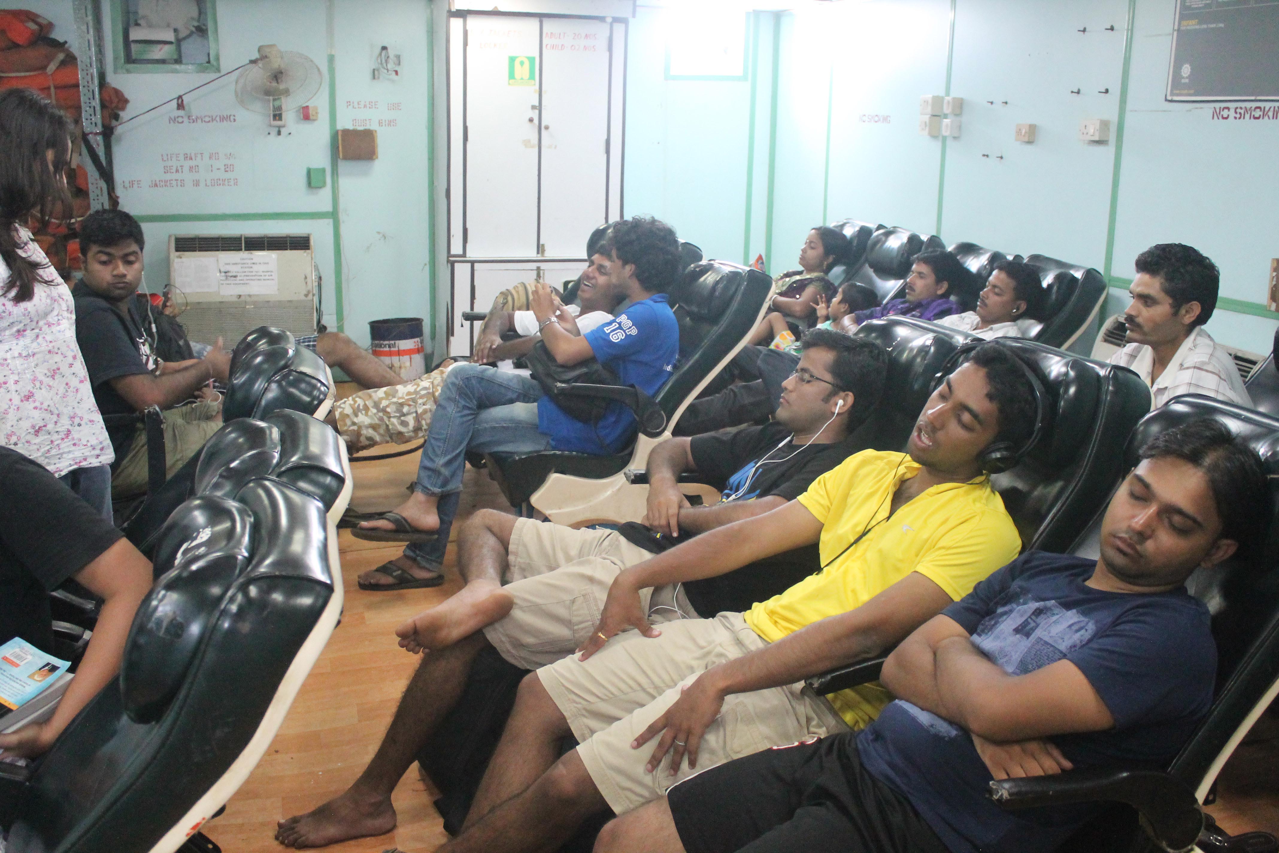 Sleeping on the way to Neil island