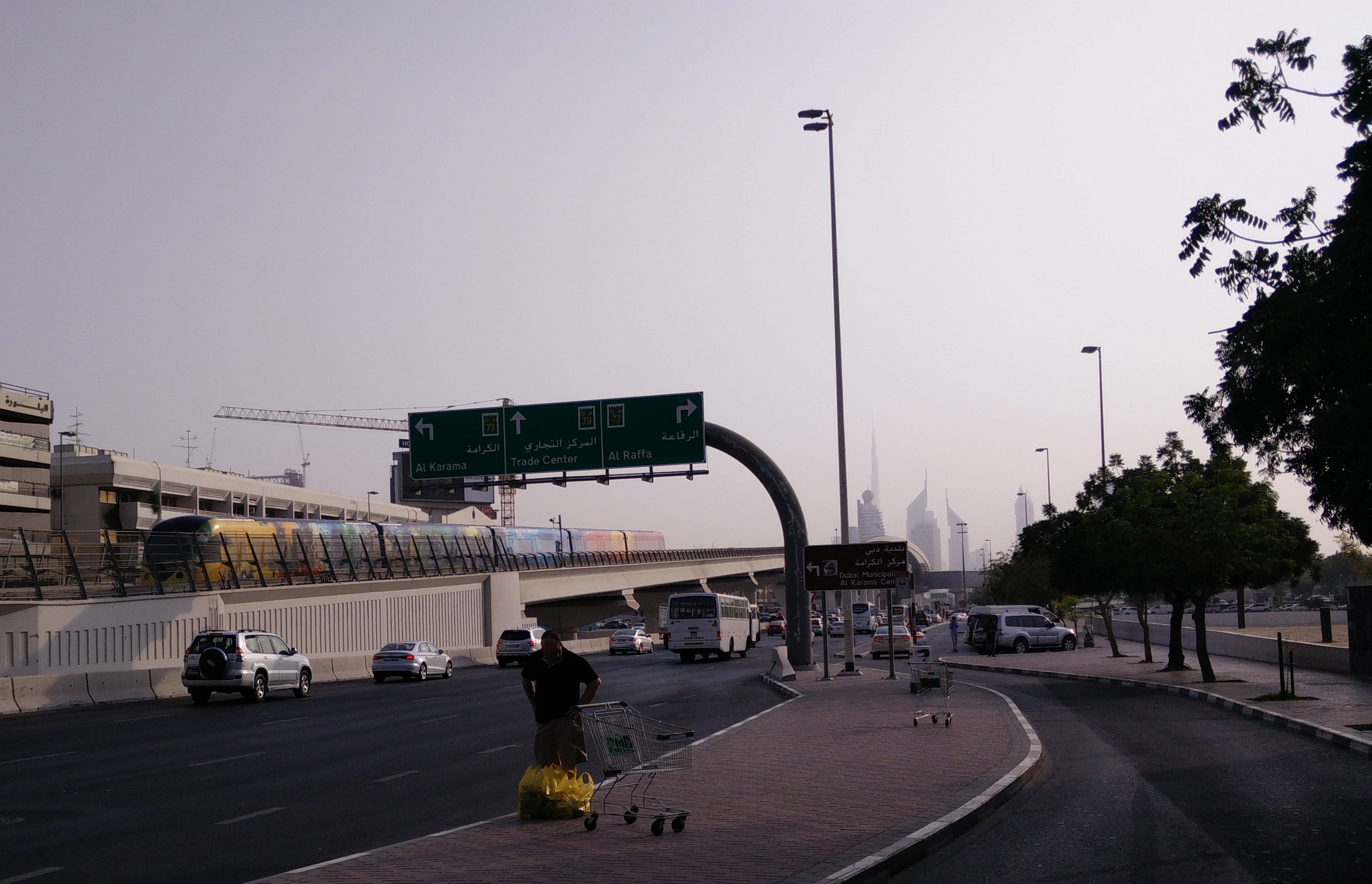 waiting for our car to come in dubai