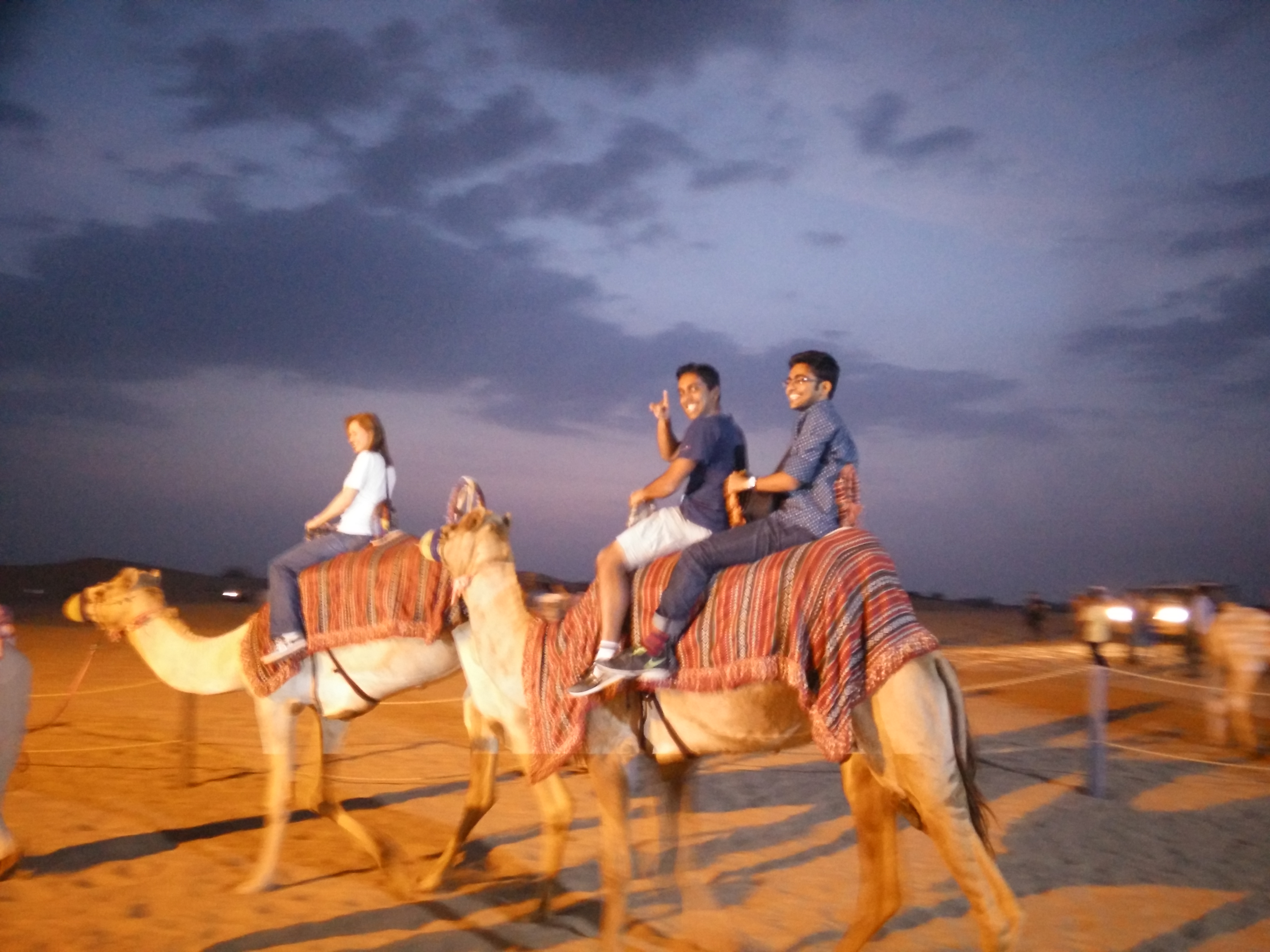 Camel ride after the desert safari