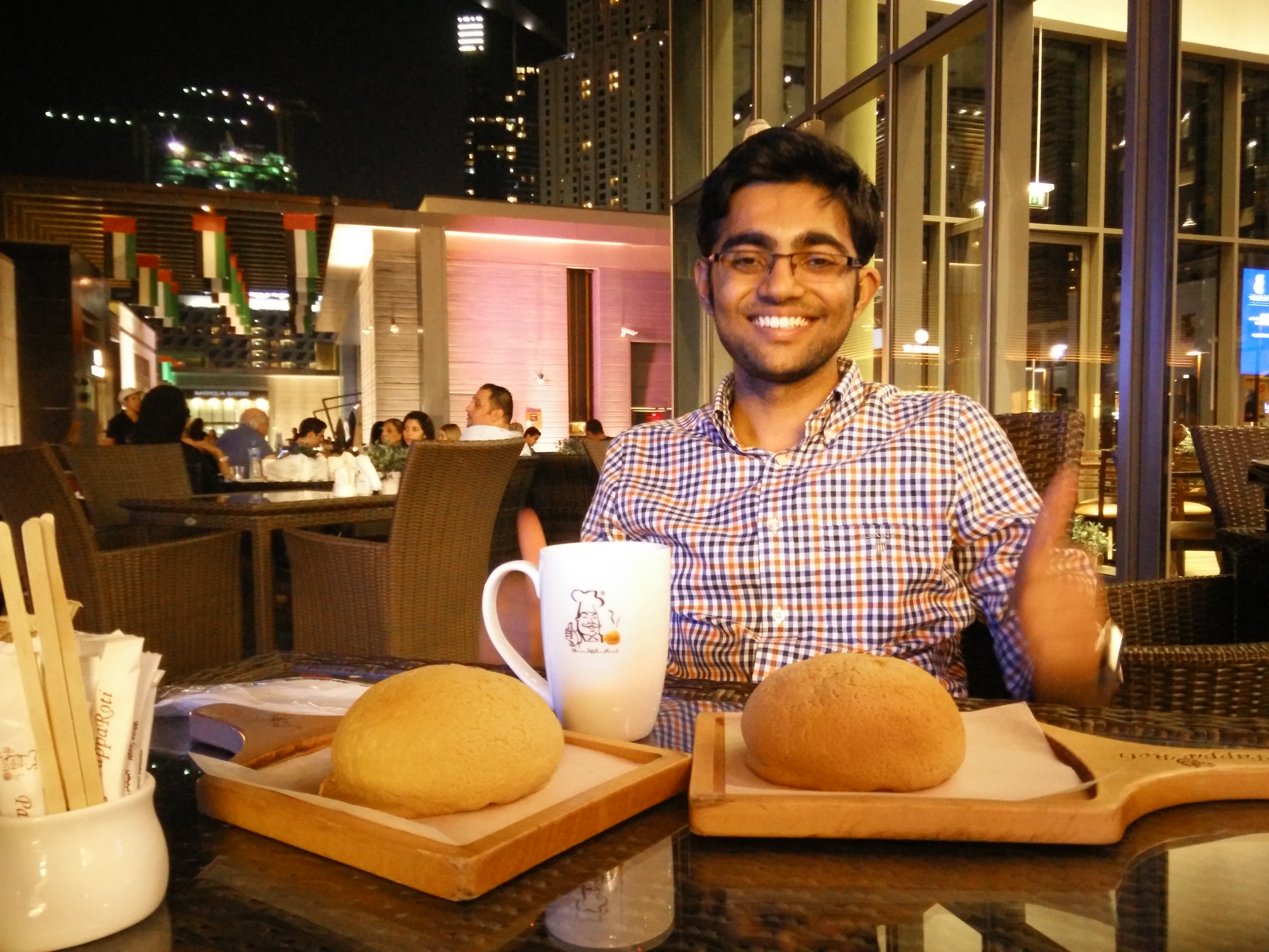 eating some amazing pappa roti