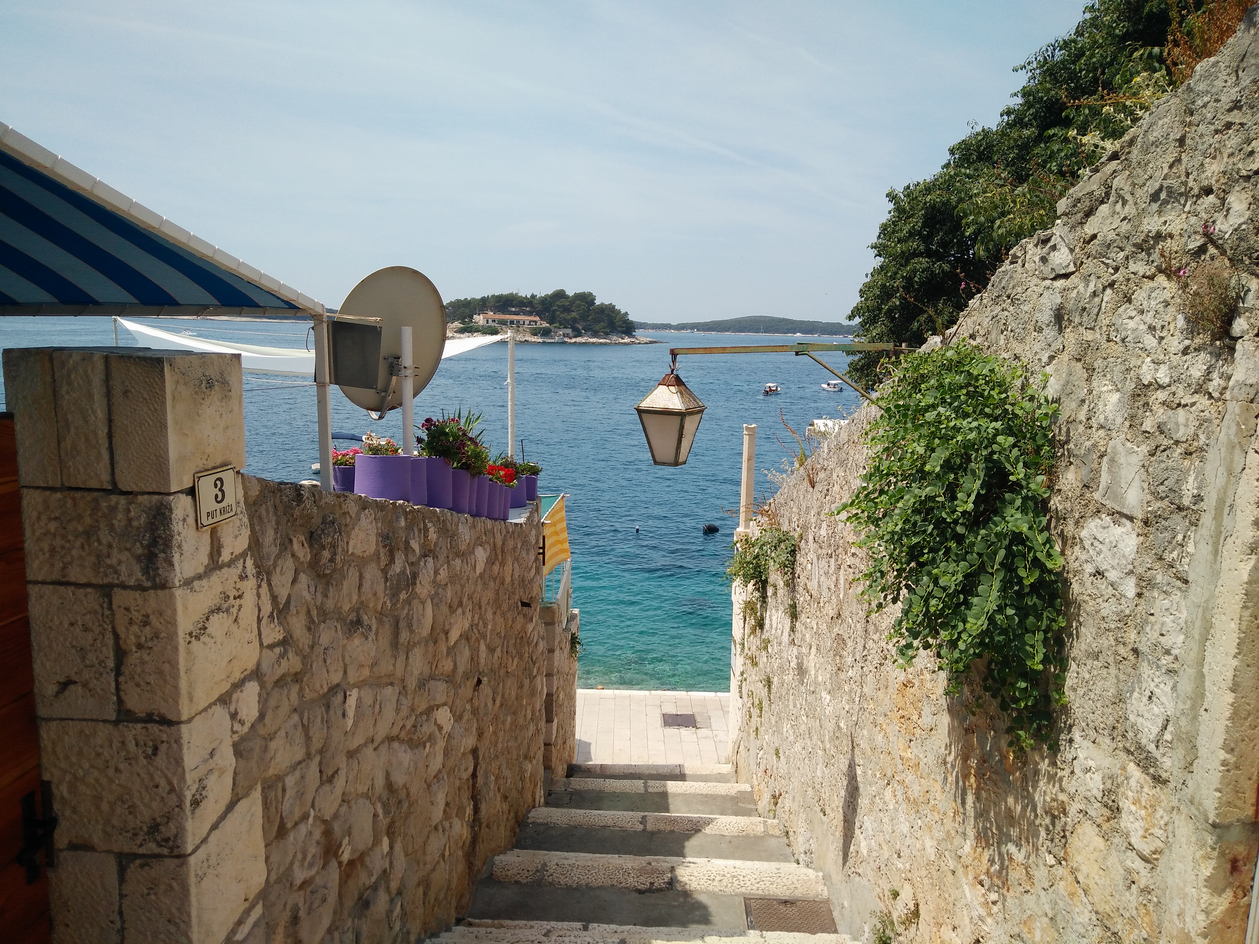 On the way to our Airbnb in Hvar Croatia