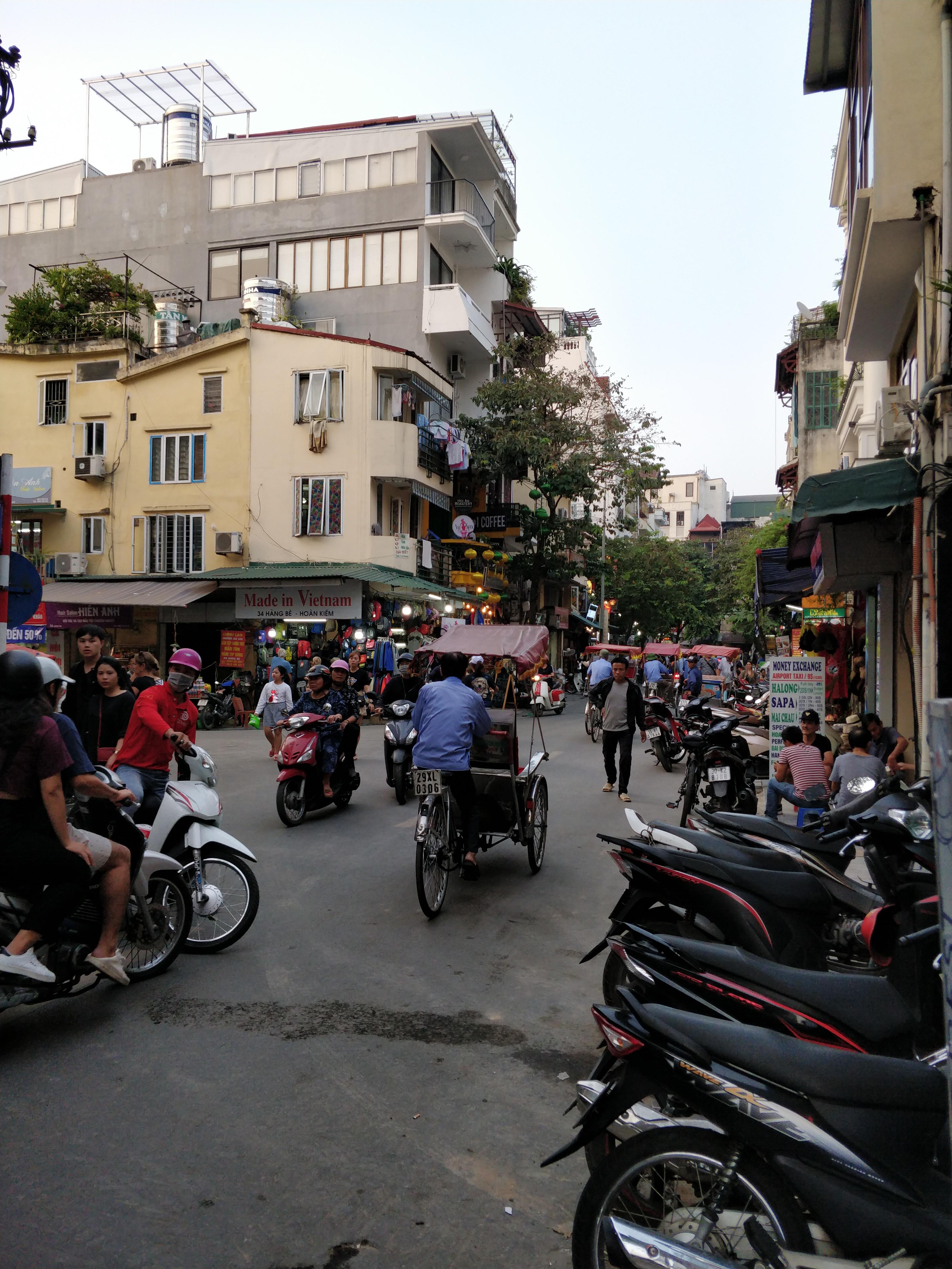 The streets in the Old Quarter of Hanoi