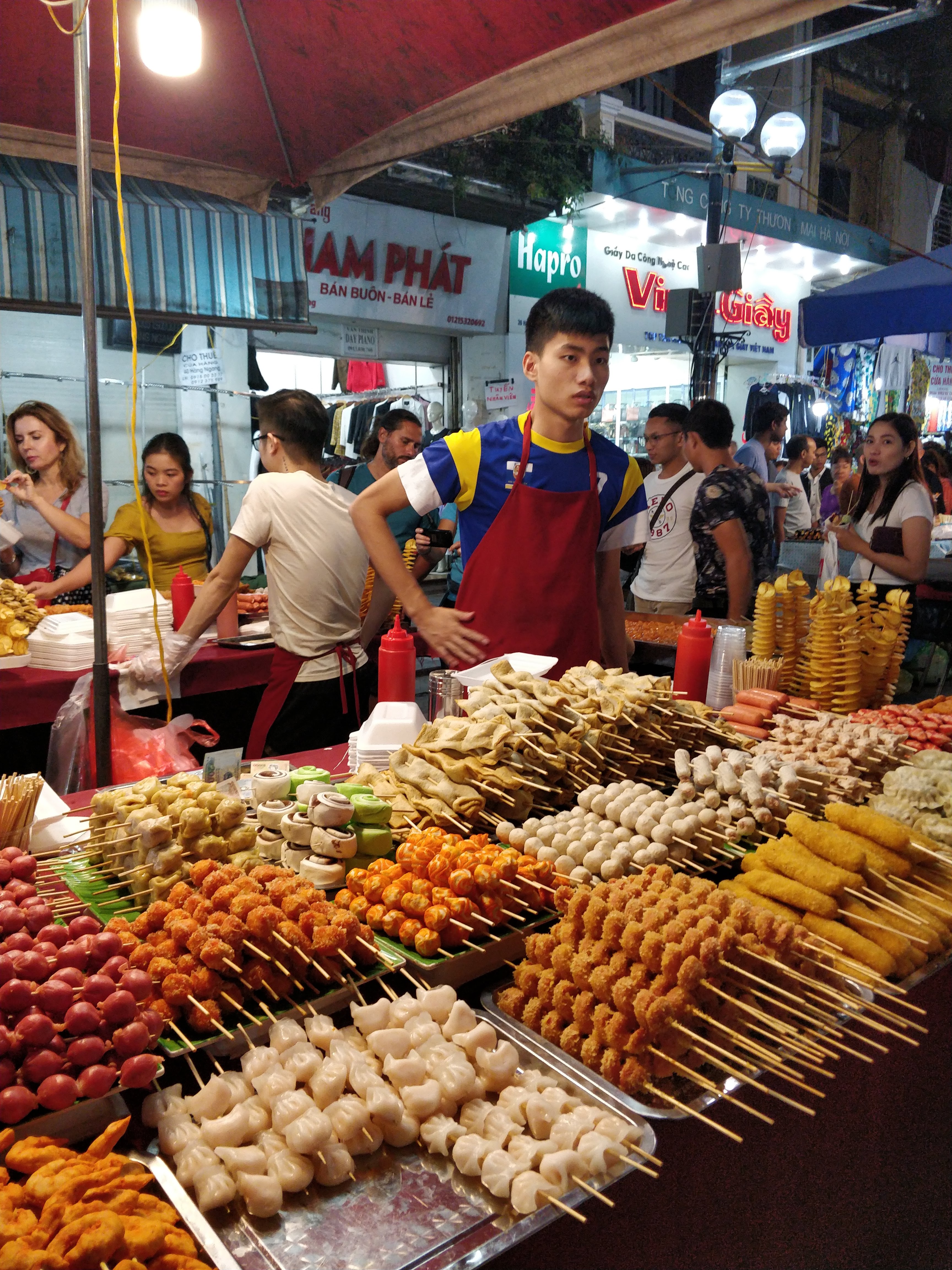 Anyone for skewers? in Hanoi