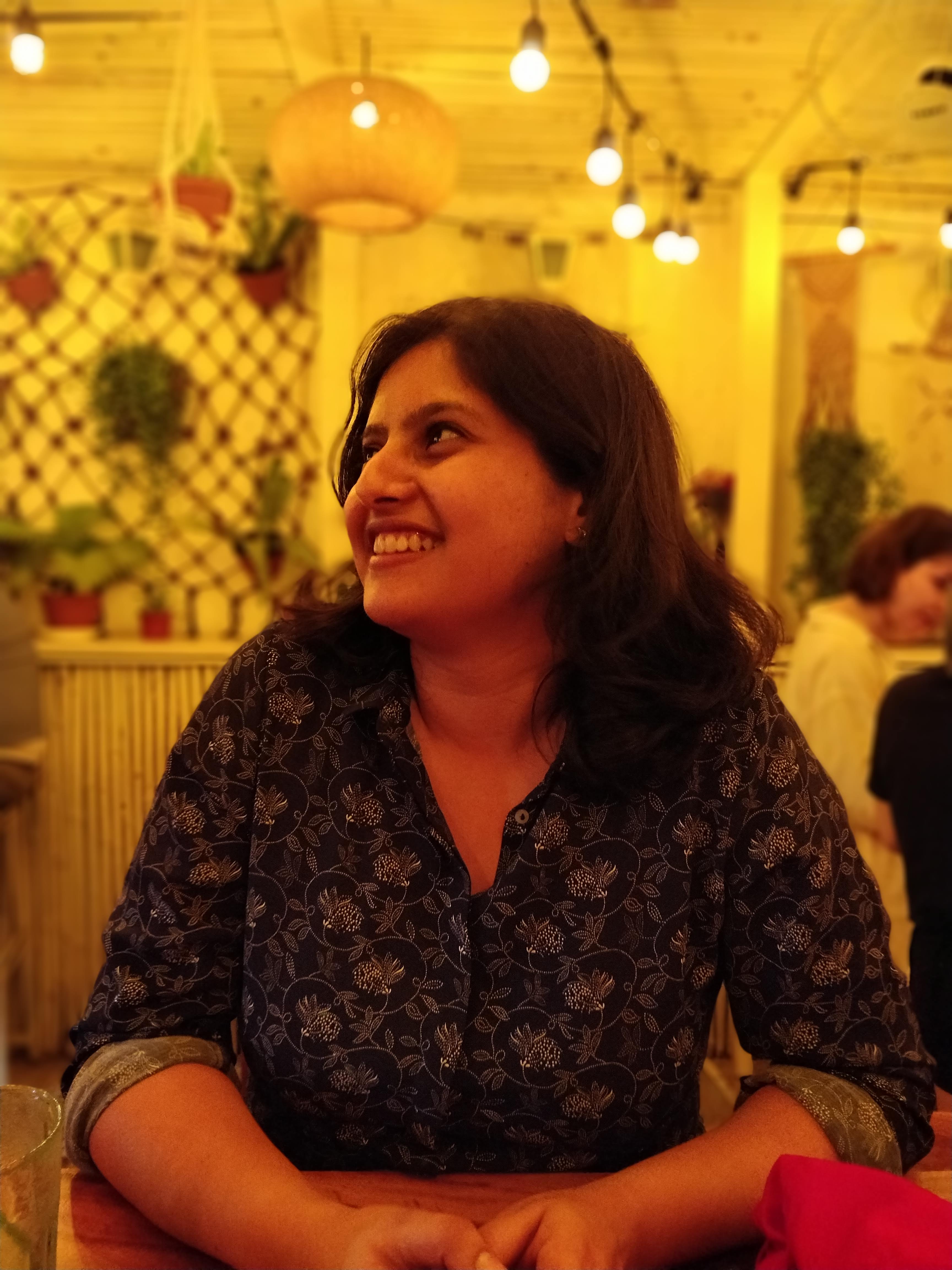 Nam thinking of all the amazing food she had!