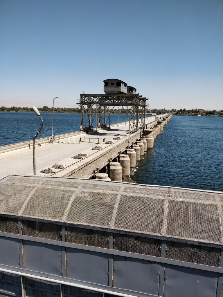 The Esna lock on the Nile river