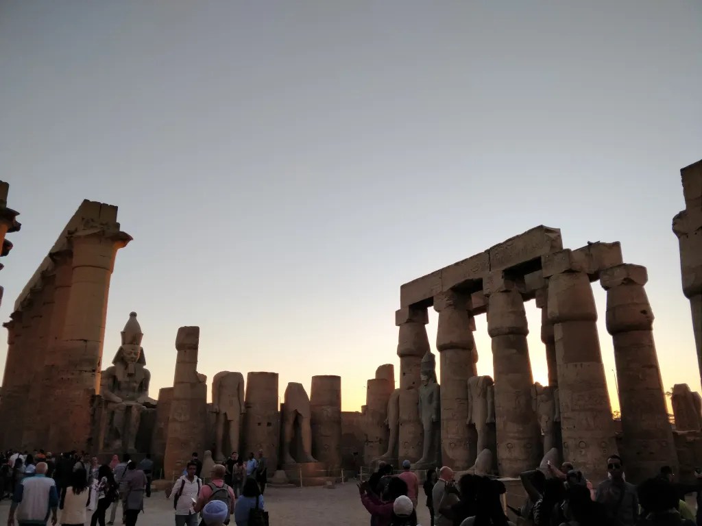 Sunset view of Luxor temple