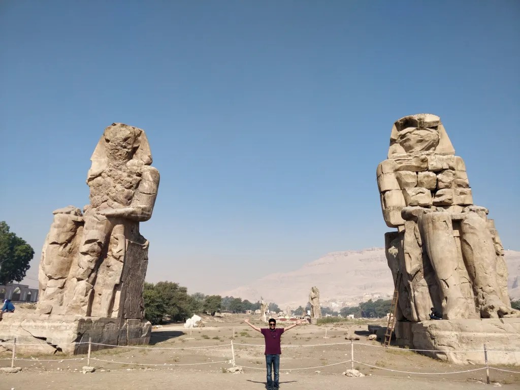 The Colossi of Memnon in Luxor, Egypt