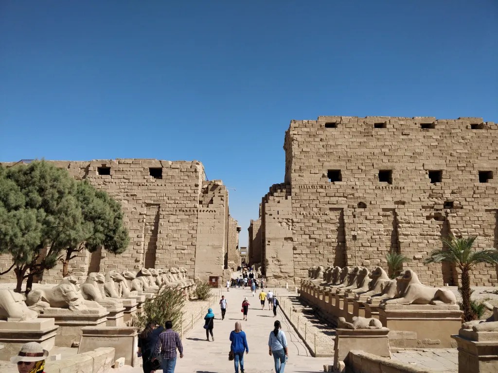 The outermost pylon at Karnak Temple