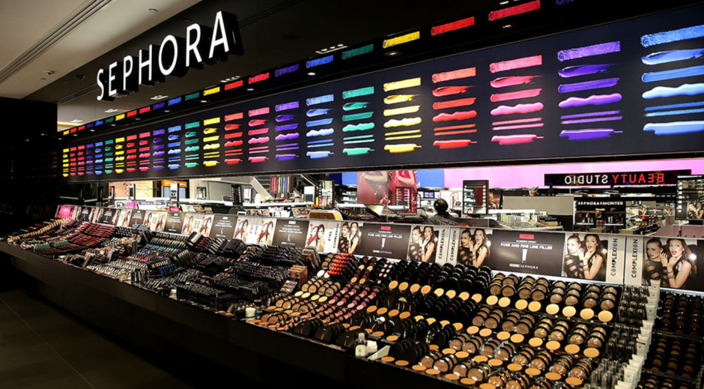 Sephora's makeup fixture - my first learning in frugality was at Sephora