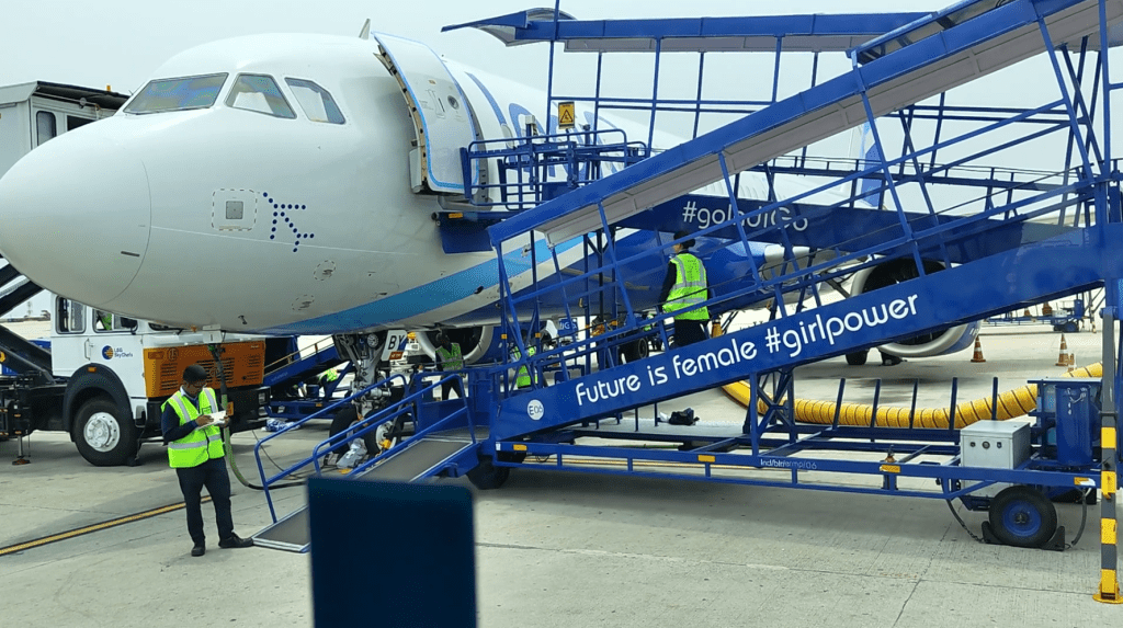 Our A321 Indigo flight to Delhi