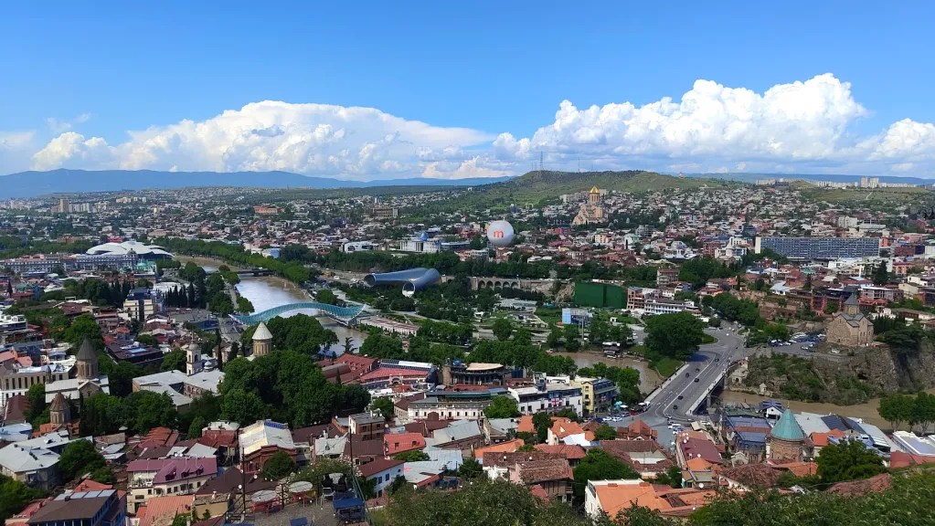 View of Tbilisi from Narikala fortress in Tbilisi