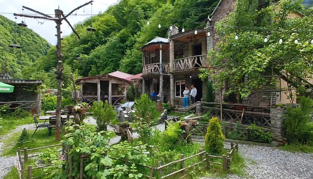 Our lunch spot - this cute house on the main highway, Korbuda