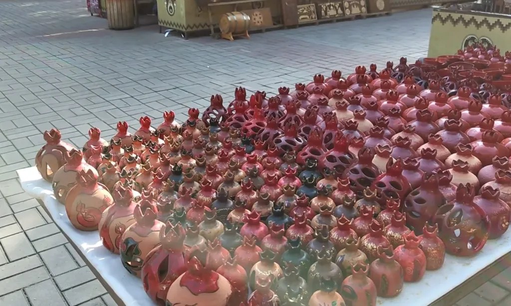 Pomegranates are a big thing in Yerevan