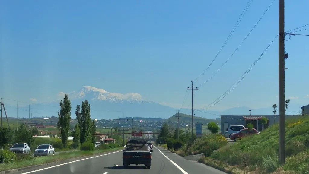 Ararat approaches on the way to Yerevan