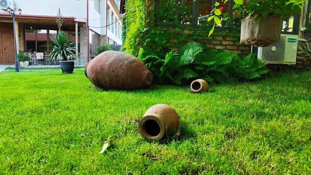 Miniature qvevris in which Georgian wine is made