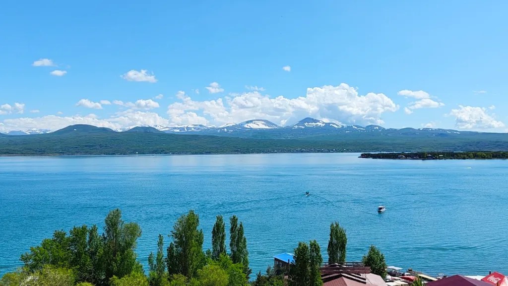 Sevan lake panoramic view