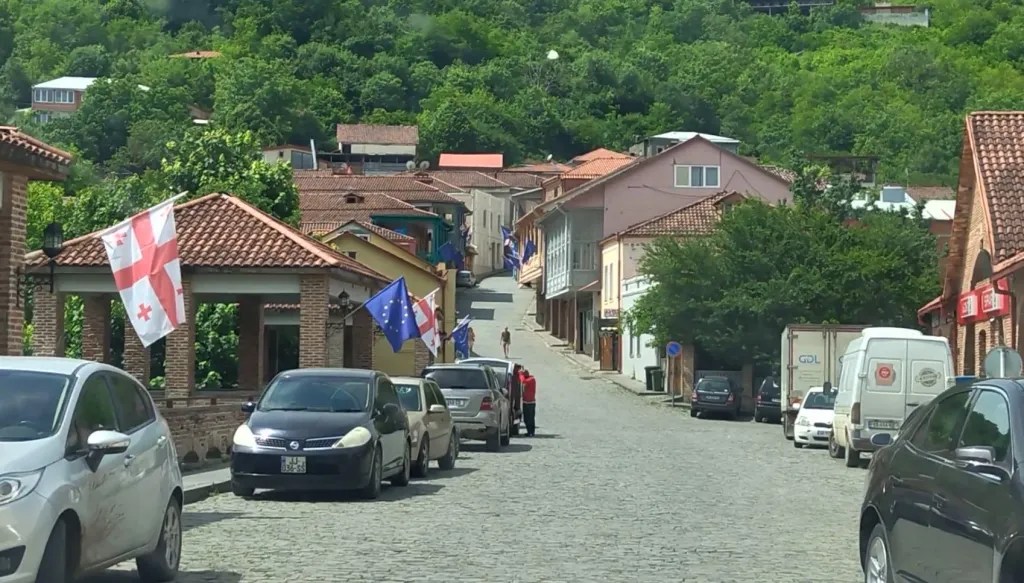 The cobbled streets of Sighnaghi