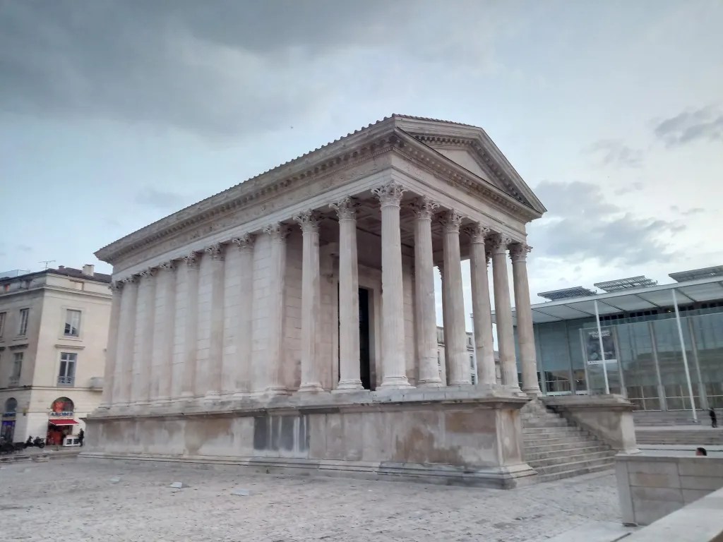 The perfectly preserved Maison Caree temple in Nimes