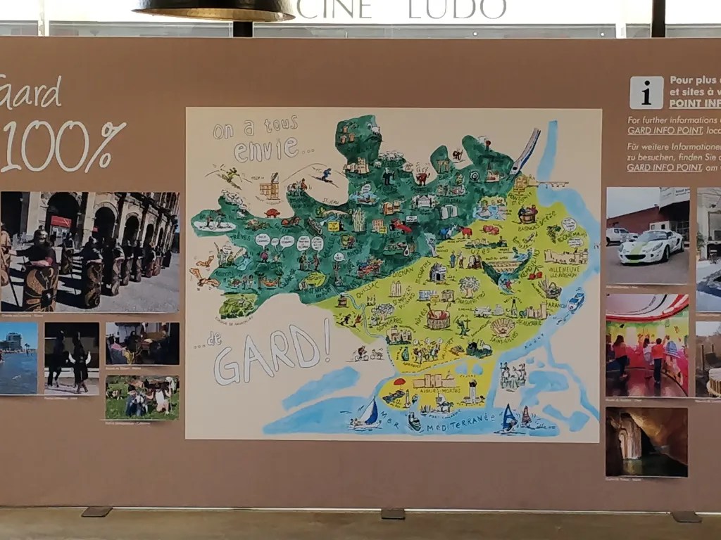 A map of the region in Gard