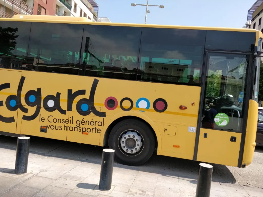 our bus to pont du gard near Nimes