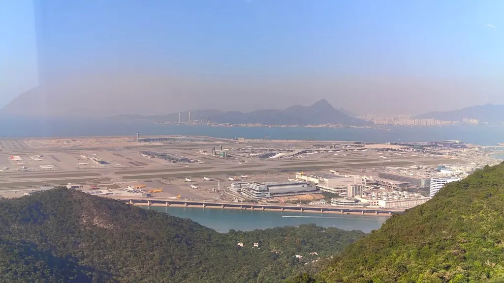 Hong Kong airport near Lantau Island Hong Kong