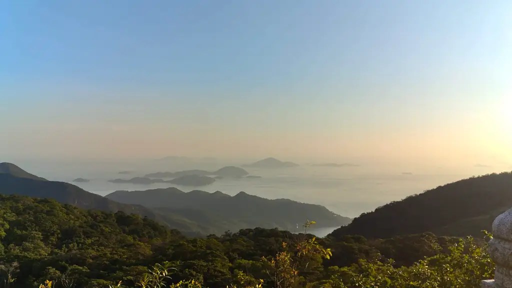 Views from the Big Buddha on Lantau island Hong Kong