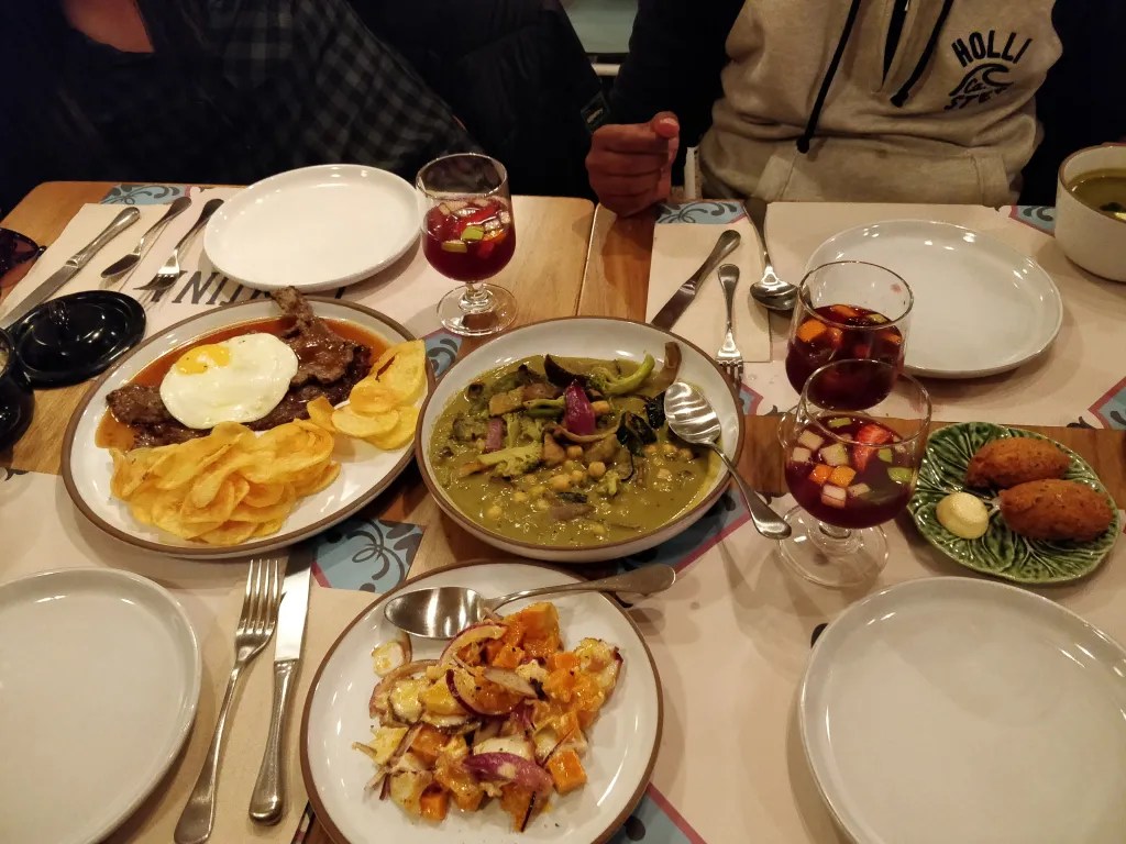 The one on the bottom is the Octopus salad!