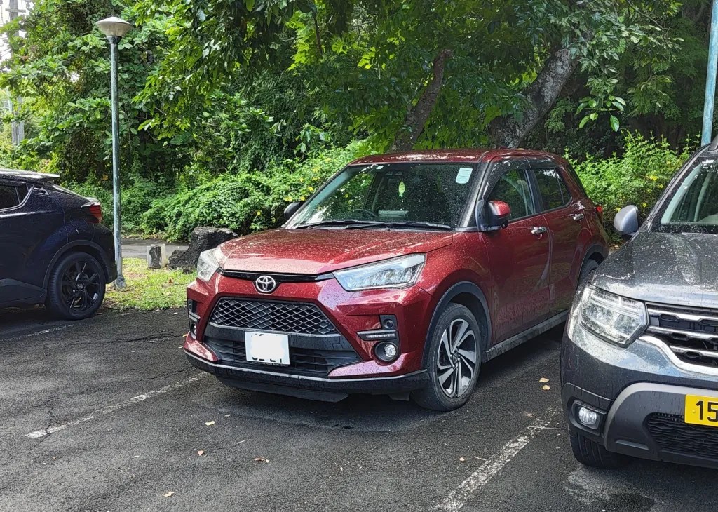 Our car in Mauritius