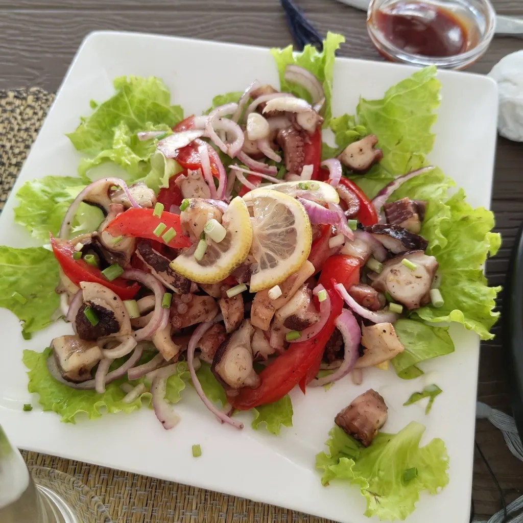 Octopus salad in Mauritius