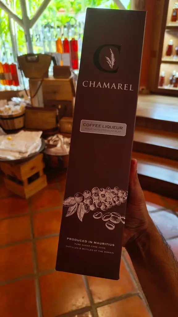Coffee liqueur sugarcane rum of Chamarel