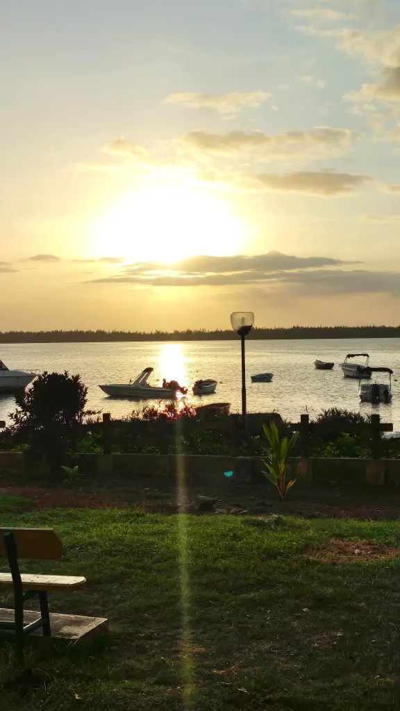 Sunset in La Gaulette after seven coloured earths