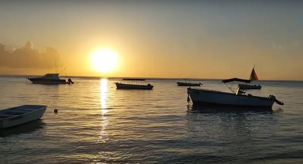 sunset at trou-aux-biches