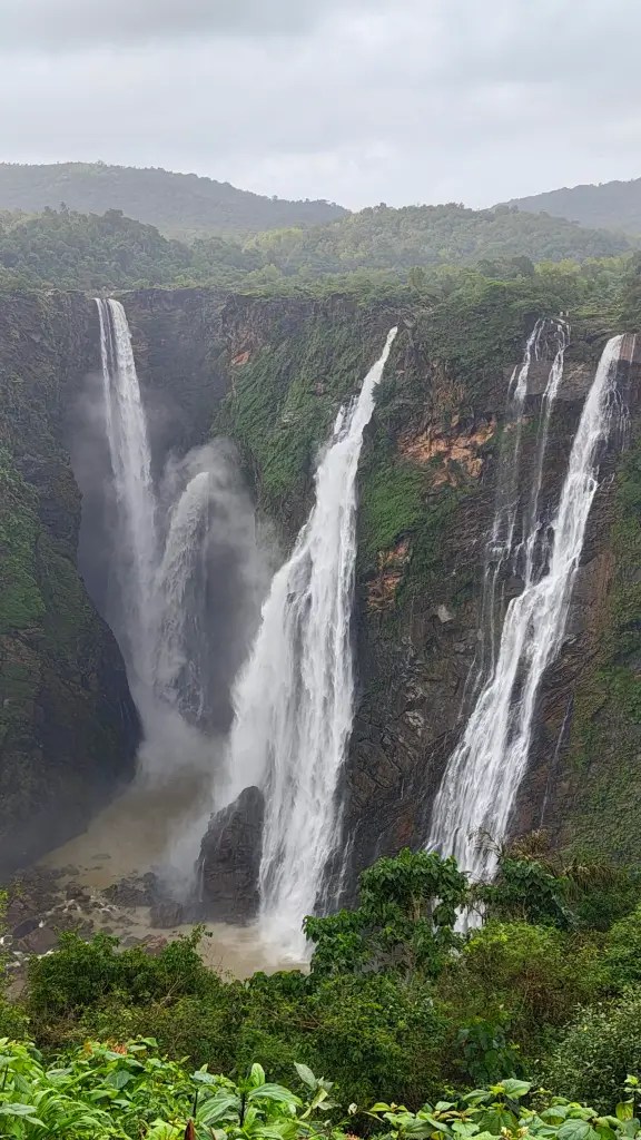 View of Jog Falls during monsoon