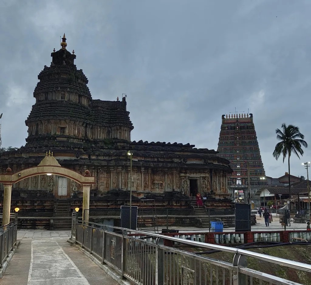 The Sringeri temple and Raja gopuram in the background