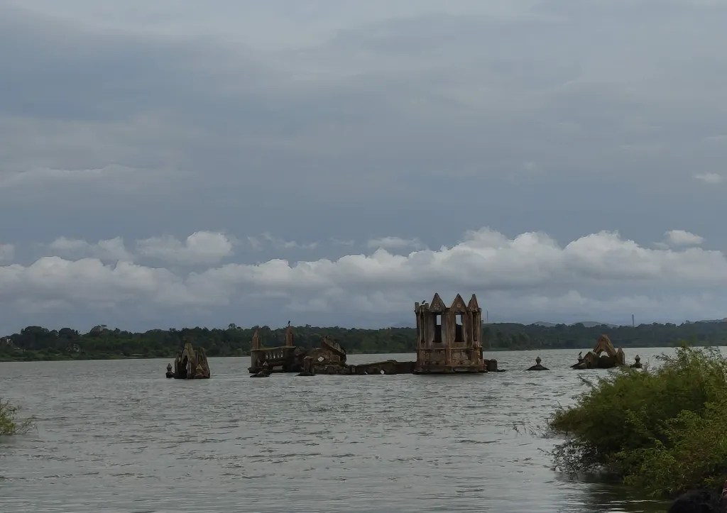 The submerged Shettihalli rosary church in Hassan